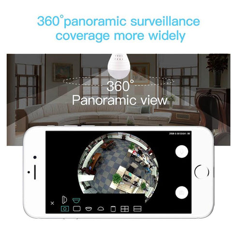 Qamera One - 360° Panoramic Light Bulb IR Camera